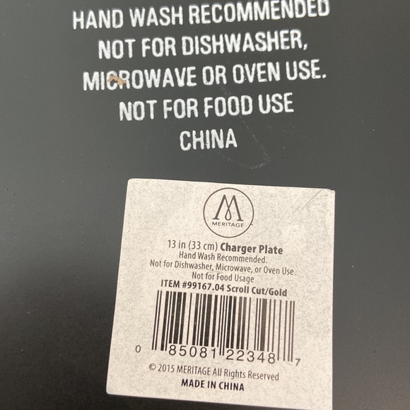 Beautiful Set of 8 Vintage Champagne Gold 13” Gilded Charger Plates. - Picture 5 of 11